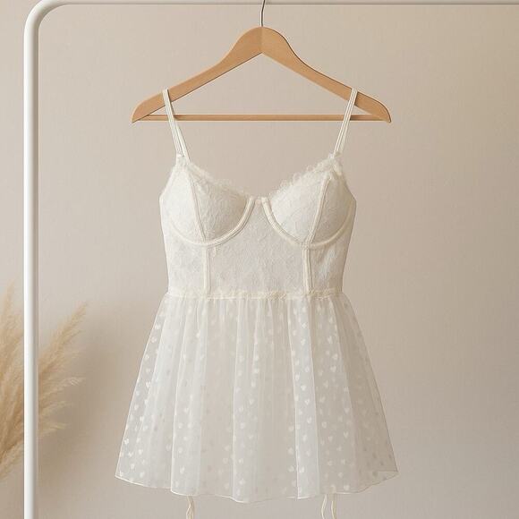 Unbranded Other - Lace See Through Teddy White Women Sexy Lingerie 
Dress Babydoll Bodycon small